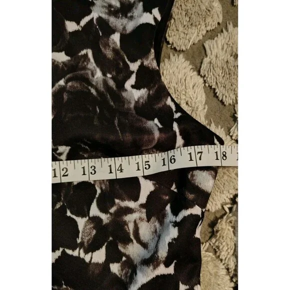 Betsey Johnson Dress Size 12 Pearled Collar Floral Sleeveless Zip Lined - Picture 12 of 14